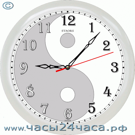 Часы № 54-5-IY - 12 часовые обычного хода, цвет серый.