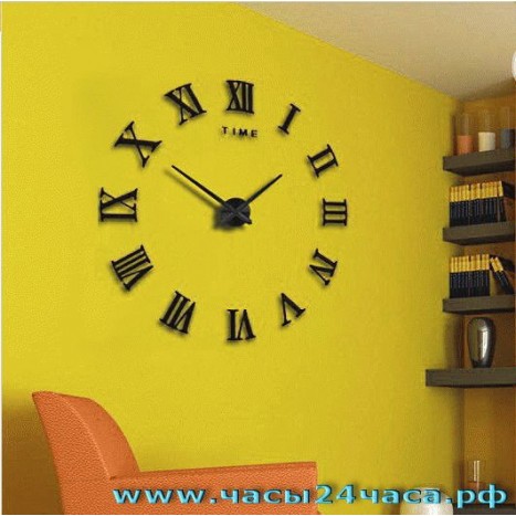Часы 12 часовые Ø 1,2 метра № 12B-016 (цвет ЧЕРНЫЙ)