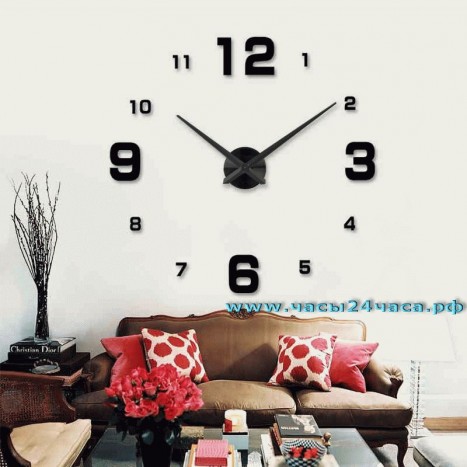 Часы 12 часовые Ø 1,2 метра № 12B-073 (цвет ЧЕРНЫЙ)