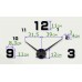 Часовые символы для 12 часовых настенных часов из комплекта часов 12S-073 (цвет СЕРЕБРО)