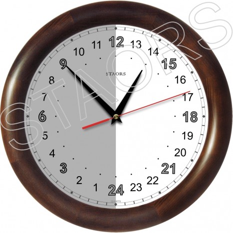 Часы № 16-5 - 24 часовые цвет Венге.