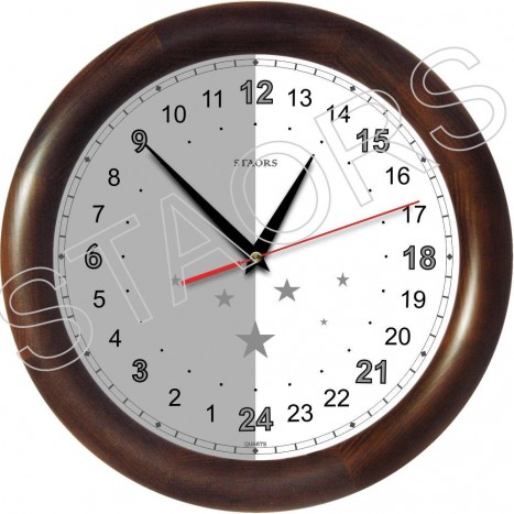 Часы № 16-6 - 24 часовые цвет Венге.