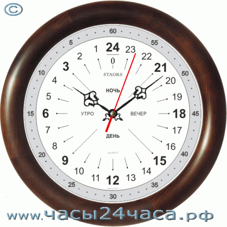 Часы Zn-1H-24-S часы 24 часовые обратного хода