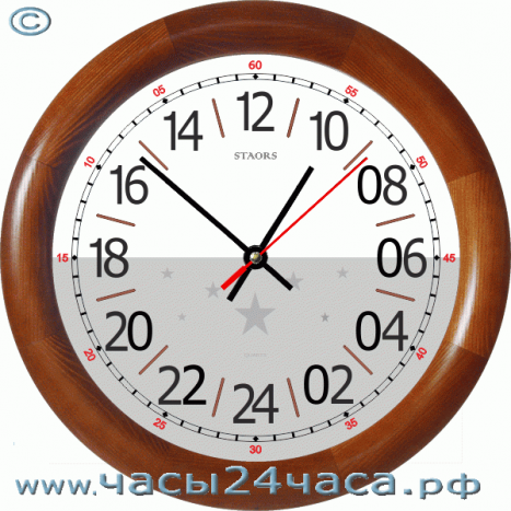 Часы Zn-80-12-19.2.1 - часы 24 часовые обратного хода  с большими часовыми цифрами (символами).