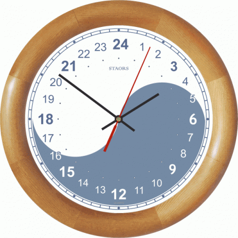 Часы № 113-Nd - 24 часовые Инь-Ян(ь), цвет Бук.
