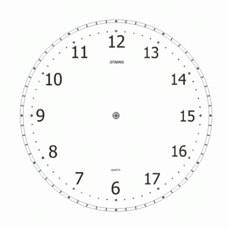 Часы с циферблатом на 12