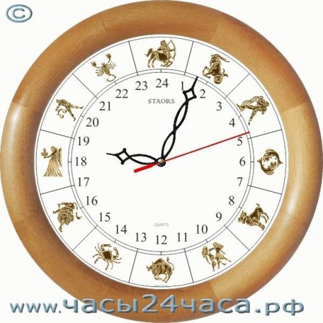 Часы Знаки зодиака № G-14A - 24 часовые обычного хода
